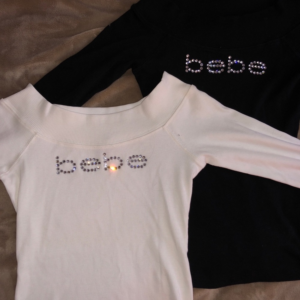Bebe semi off the shoulder tops